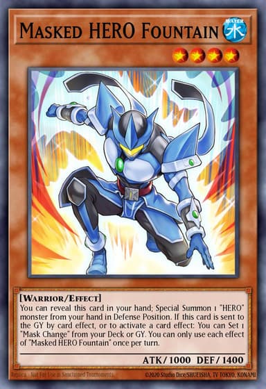 Masked HERO Fountain card art