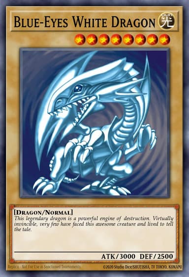 Blue-Eyes White Dragon card art